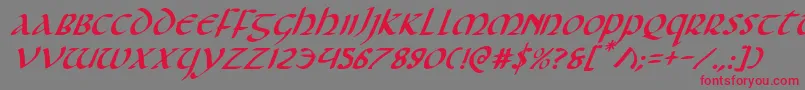 Foucaulti Font – Red Fonts on Gray Background