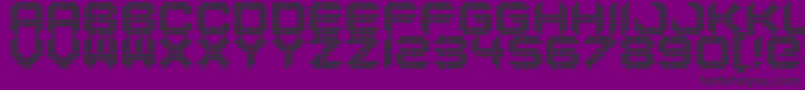 Więcej informacji o czcionce Dancefloor Czcionka Dancefloor – czarne czcionki na fioletowym tle