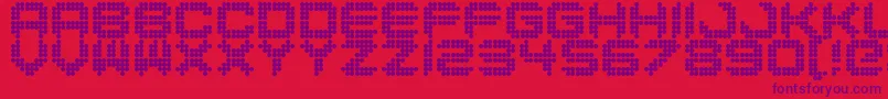 Dancefloor Font – Purple Fonts on Red Background