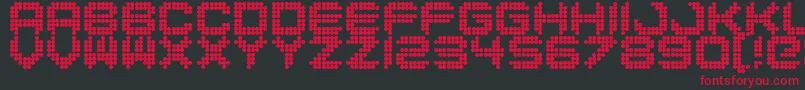 フォントDancefloor – 黒い背景に赤い文字