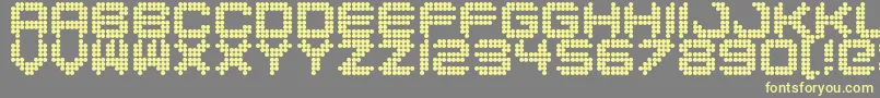 Dancefloor Font – Yellow Fonts on Gray Background