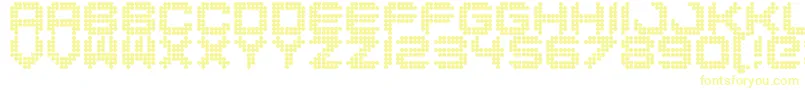 Dancefloor Font – Yellow Fonts on White Background