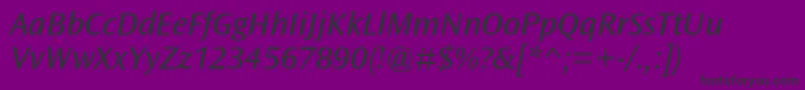 OceansansstdBooksemiextita Font – Black Fonts on Purple Background