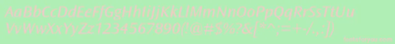 OceansansstdBooksemiextita Font – Pink Fonts on Green Background