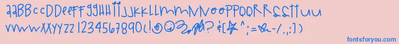Tigerdreams Font – Blue Fonts on Pink Background
