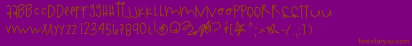 Tigerdreams Font – Brown Fonts on Purple Background