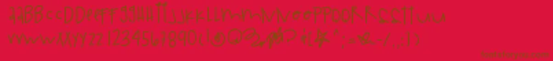 Tigerdreams Font – Brown Fonts on Red Background