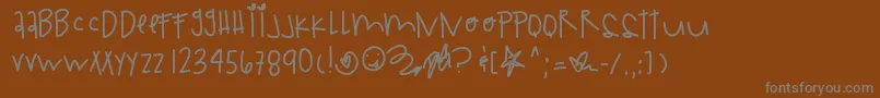 Tigerdreams Font – Gray Fonts on Brown Background