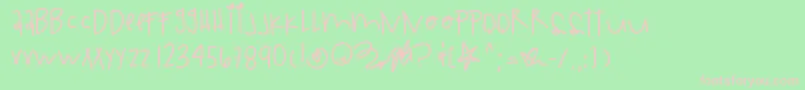 Fonte Tigerdreams – fontes rosa em um fundo verde