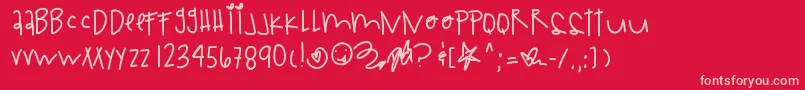 Tigerdreams Font – Pink Fonts on Red Background