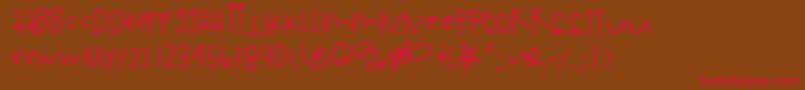 Tigerdreams Font – Red Fonts on Brown Background