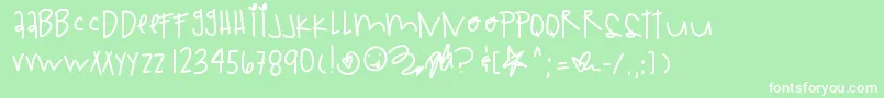 Tigerdreams Font – White Fonts on Green Background