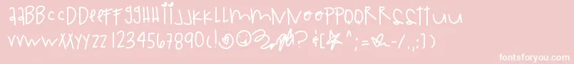 Tigerdreams-Schriftart – Weiße Schriften auf rosa Hintergrund