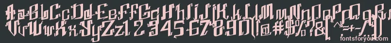 AbhinayaRegular Font – Pink Fonts on Black Background