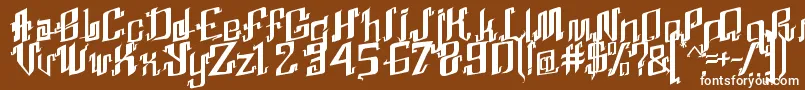 AbhinayaRegular Font – White Fonts on Brown Background