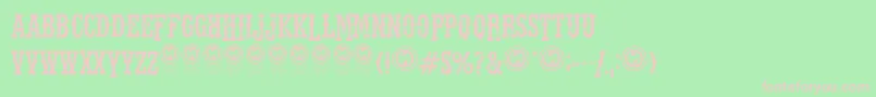 Fortdeath Font – Pink Fonts on Green Background
