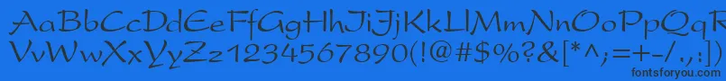 More about P820ScriptRegular Font P820ScriptRegular Font – Black Fonts on Blue Background