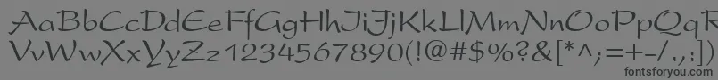 フォントP820ScriptRegular – 黒い文字の灰色の背景