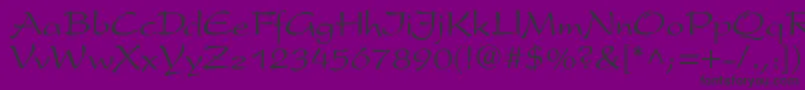 P820ScriptRegular Font – Black Fonts on Purple Background