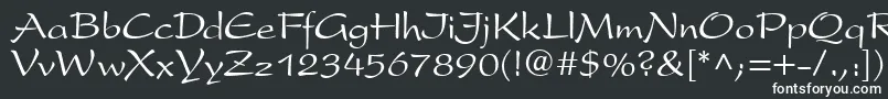 P820ScriptRegular Font – White Fonts on Black Background