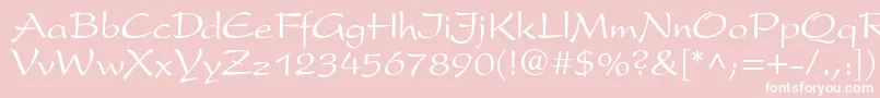 P820ScriptRegular Font – White Fonts on Pink Background