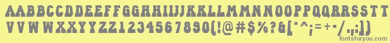 ACampusprlying Font – Gray Fonts on Yellow Background