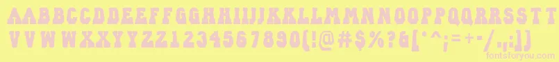 ACampusprlying Font – Pink Fonts on Yellow Background