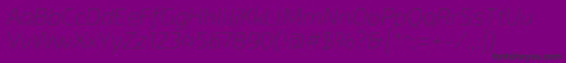 Exo2Thinitalic-Schriftart – Schwarze Schriften auf violettem Hintergrund