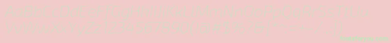 Exo2Thinitalic-Schriftart – Grüne Schriften auf rosa Hintergrund