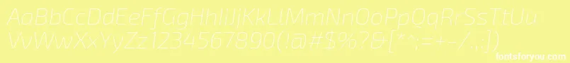 Exo2Thinitalic Font – White Fonts on Yellow Background