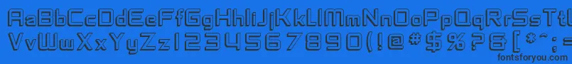 SfChaerilidaeShaded Font – Black Fonts on Blue Background