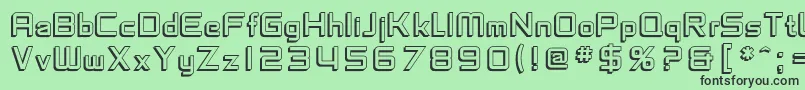 SfChaerilidaeShaded Font – Black Fonts on Green Background