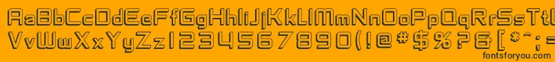 SfChaerilidaeShaded Font – Black Fonts on Orange Background