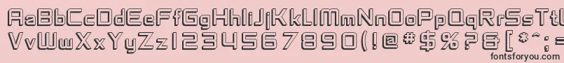SfChaerilidaeShaded Font – Black Fonts on Pink Background