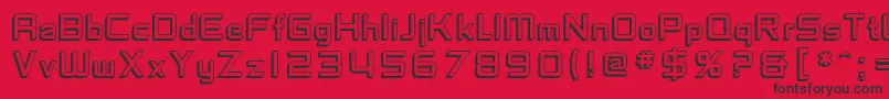 SfChaerilidaeShaded Font – Black Fonts on Red Background