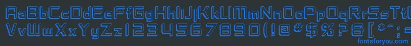 SfChaerilidaeShaded Font – Blue Fonts on Black Background
