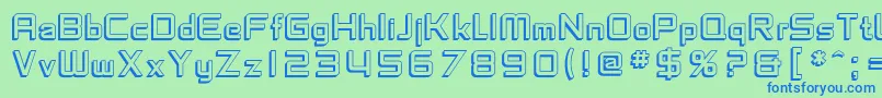 SfChaerilidaeShaded Font – Blue Fonts on Green Background