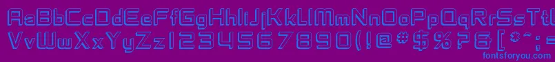 SfChaerilidaeShaded Font – Blue Fonts on Purple Background