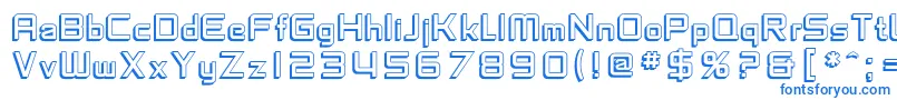 SfChaerilidaeShaded Font – Blue Fonts on White Background