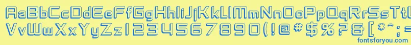 SfChaerilidaeShaded Font – Blue Fonts on Yellow Background