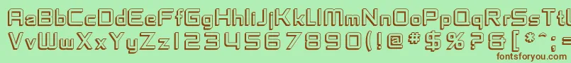 SfChaerilidaeShaded Font – Brown Fonts on Green Background