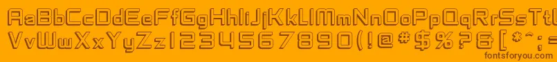 SfChaerilidaeShaded Font – Brown Fonts on Orange Background