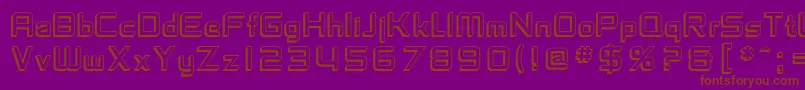 SfChaerilidaeShaded Font – Brown Fonts on Purple Background