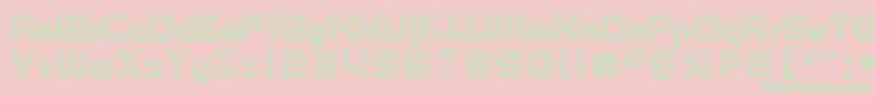 SfChaerilidaeShaded Font – Green Fonts on Pink Background