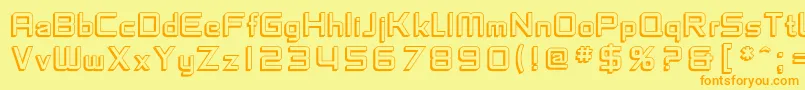 SfChaerilidaeShaded Font – Orange Fonts on Yellow Background