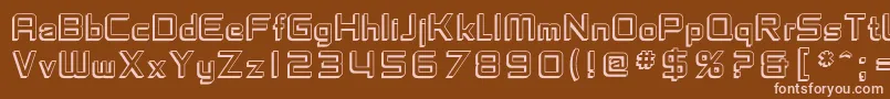 SfChaerilidaeShaded Font – Pink Fonts on Brown Background