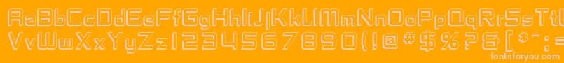 SfChaerilidaeShaded Font – Pink Fonts on Orange Background