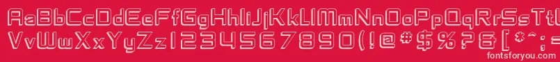 SfChaerilidaeShaded Font – Pink Fonts on Red Background