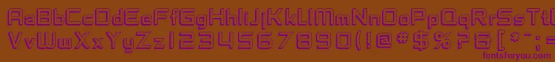 SfChaerilidaeShaded Font – Purple Fonts on Brown Background