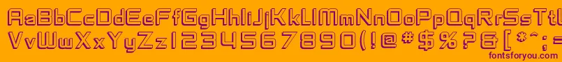 SfChaerilidaeShaded Font – Purple Fonts on Orange Background
